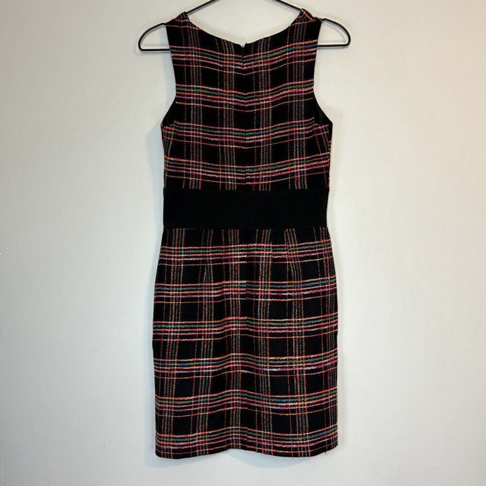 Hutch Rainbow Tweed Plaid Sheath Dress 0 - Picture 3 of 5